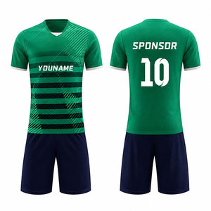 Conjunto de Camisetas de Fútbol con Estampado Digital Personalizado, Unisex, Manga Corta, Secado Rápido, Transpirable, Cuello Redondo, Impresión del Nombre del Equipo y del Jugador, Elástico - Product Image 4