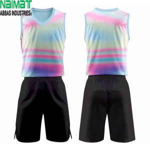 Ensemble Maillot et Short de Volleyball Personnalisé pour Homme, Sans Manches, Séchage Rapide, Imprimé par Sublimation, Dégradé Pastel - Product Image 1
