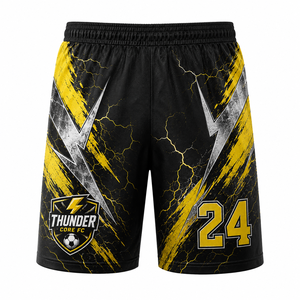 กางเกงขาสั้นผู้ชาย Thunder Core FC แบบซับลิเมชั่น ระบายความชื้น เอวยางยืด โพลีเอสเตอร์ 100% สำหรับทุกฤดูกาล - Product Image 1