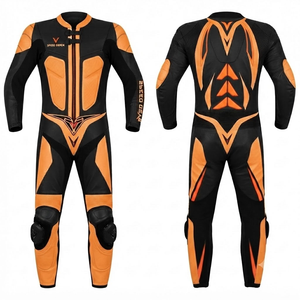 ชุดแข่งรถ MotoCP หนังวัว/หนังจิงโจ้ แบบจั๊มสูท/ชุดป้องกันขั้นสูงสำหรับสนามแข่งและถนน ตัดเย็บตามสั่ง - Product Image 1