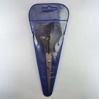 Ciseaux de coiffeur pour gaucher avec lame tranchante en acier inoxydable et ciseaux à poignée en plastique à bord biseauté