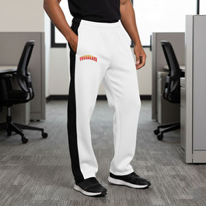 Pantalones de chándal acampanados de doble cintura para hombre, holgados, de pierna ancha, lisos, 100% algodón, deportivos - Product Image 6