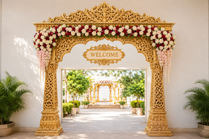 Mandap de Fibra Maharani Premium para Bodas Perfectas, Mandap Estilo Bollywood para Decoración de Bodas Hindúes, Fabricante para Eventos en EE. UU. - Product Image 4