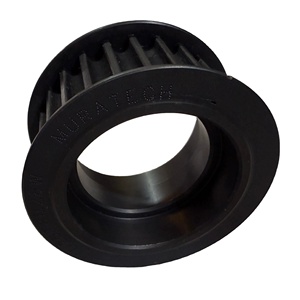 Polea de Distribución HTD 25T8M28 con Rodamiento de Rodillos, Ancho de Correa de 28 mm, Material de Aluminio y Acero, con Brida, Anodizado Negro - Product Image 4