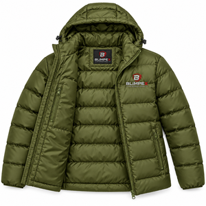 Chaqueta Acolchada Ligera con Capucha para Hombre, Personalizable OEM, Abrigo de Invierno Aislante y Plegable, Marca Privada, Directo de Fábrica, Blimpex INT - Product Image 3