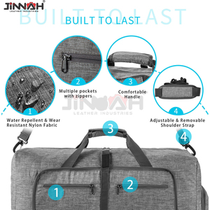 Sacs de sport personnalisés, sacs de sport de musculation avec compartiment pour chaussures, poche imperméable pour hommes, résistants à l'eau et durables - Product Image 4