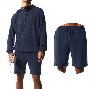 Conjunto de Sudadera con Capucha y Pantalones Cortos de Algodón para Hombre al por Mayor, Traje Deportivo Casual de Verano, Conjunto Corto Personalizado OEM ODM - Product Image 1