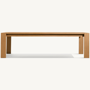 Mesa rectangular de madera de teca en oferta, con un estilo moderno y sencillo, apta para uso en exteriores y resistente. - Product Image 1