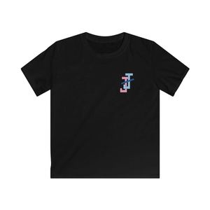 เสื้อยืดคอกลมแขนสั้นสำหรับเยาวชนสีดำพร้อมโลโก้ปักแจ็คและจิลแห่งอเมริกาเสื้อยืดผ้าฝ้ายลำลองสำหรับเยาวชนทุกวัน - Product Image 1