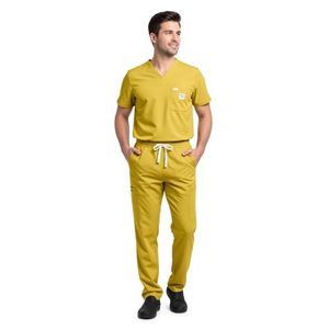 Men Hospital Scrub Suit Cotton Fabric Medical <b>Doctor</b> Uniform <b>Set</b> Custom Logo OEM Manufacturer Mens Scrub Uniforms Customized - Product Image 4