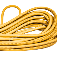 Cordon en cuir plaqué argent 925 avec coutures couleur personnalisées, coupe émeraude, pour la fabrication de bracelets et apprêts de bijoux (personnalisable)