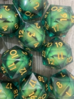 Dés à compte à rebours D20 personnalisés de 33 mm en résine polyédrique durable pour Dungeons & Dragons et jeux de société