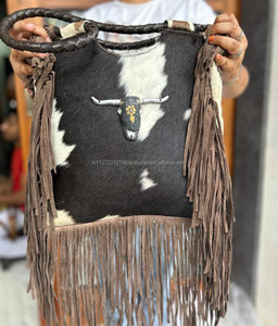 กระเป๋าโท้ทหนังวัวขนสัตว์สำหรับผู้หญิงกระเป๋าถือใต้วงแขนคุณภาพมาตรฐาน - Product Image 3