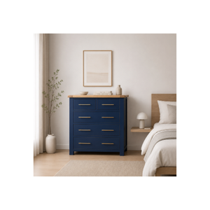 Commode de chambre à coucher au design minimaliste moderne, prix de gros, armoire haute en bois à 5 tiroirs, meubles de chambre à coucher provenant de fournisseurs vietnamiens - Product Image 1