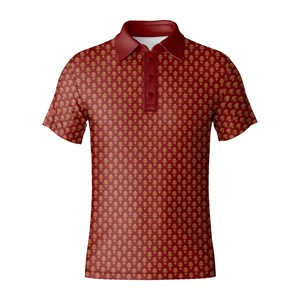 Camiseta de Golf para Hombre SOSH4, Tejida, Antiarrugas, de Algodón con Spandex, Manga Corta, Diseño Geométrico - Product Image 2