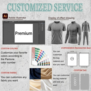 Chemise de compression pour homme, entraînement fitness, évacuation de l'humidité, coupe ajustée, logo personnalisé OEM - Product Image 6