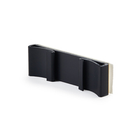 Clips adhésifs pour câbles Essentra, fixation plate pour câbles, noir, UL94 V0 PVC DFCC, double pince plate pour câbles avec base adhésive