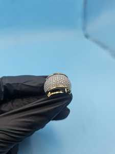 Bague Dôme Personnalisée en Moissanite Ronde Sertie Pavé, en Argent 925 Original, Bijou Homme Iced Out pour Fête, Charme, Cadeau pour Amis - Product Image 5