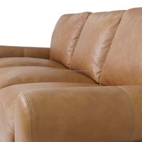 Canapé Chesterfield en cuir véritable trois places pour salon, villa et usage scolaire, design moderne, mobilier pour hôtel et maison