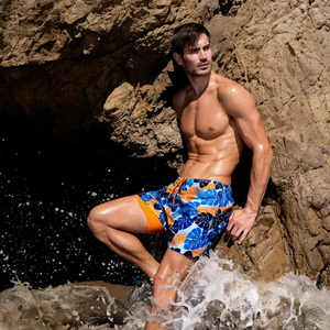 Custom Logo Double <b>Layer</b> Inseam Mesh Elastic Waist Quick Dry Casual Board Shorts Men's Summer Beach Gym Running - Product Image 6