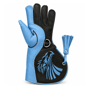 Guantes de Cetrería Duraderos de Cuero Genuino de Vaca, con Puño Largo, para Manipulación de Halcónes, Deportivos, Reforzados, Protectores, Impermeables - Product Image 2