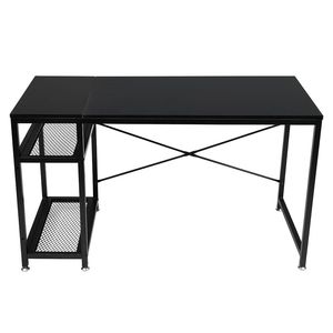 Scrivania Moderna Nera Convertibile per Gaming e PC con Libreria per Ufficio Domestico - Product Image 3