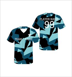 Camiseta de Béisbol Sublimada Personalizada con Cuello en V, Estampado Geométrico, Poliéster que Absorbe la Humedad, Manga Corta, para Hombre, Adulto, Todas las Temporadas - Product Image 1