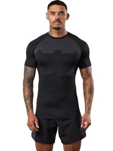 OEM custom <b>compression</b> <b>shirts</b> <b>men</b> performance fit polyester quick dry breathable fabric for gym running and active training - Product Image 5