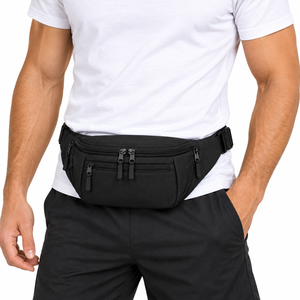 Riñonera de Moda al por Mayor para Hombre y Mujer, Riñonera Ajustable de Nylon con Múltiples Compartimentos con Cremallera, Riñonera de Viaje para Deportes al Aire Libre - Product Image 2