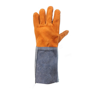 Gants de soudage TIG en peau de chèvre blanche avec doublure ignifuge en cuir croûte jaune résistants à la chaleur pour soudage TIG MIG pour hommes - Product Image 5