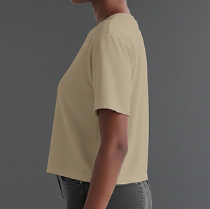 Nueva camiseta corta para mujer, cuello redondo, manga corta, corte holgado, 100% algodón, transpirable, ropa informal y precios razonables - Product Image 3