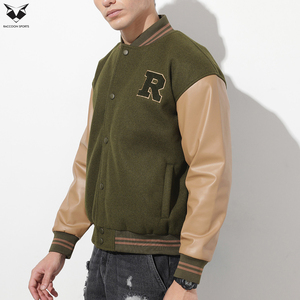 เสื้อแจ็คเก็ตวาร์ซิตี้แฟชั่นลำลองสำหรับผู้ชาย สีตัดกันแบบกำหนดเอง สินค้าขายดี คุณภาพเยี่ยม ให้ความอบอุ่นในฤดูหนาว - Product Image 2