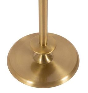 Modern Brass Finish <b>Tall</b> Bistro <b>Table</b> Black Tray Surface Coffee <b>Table</b> - Product Image 2