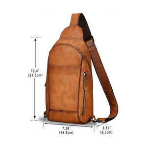 Classic Fashion Unisex Crossbody Messenger Bag Pu Leather Black <b>Waterproof</b> Zipper & Hasp Closure Strap Below 21L Capacity - Product Image 5
