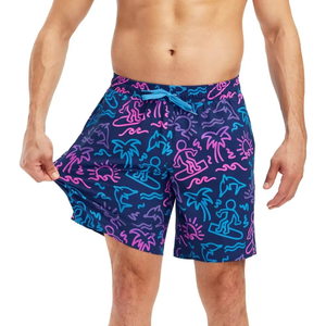 Shorts de bain unisexes pour hommes, solides, à taille élastique, shorts d'été de haute qualité, shorts de plage, design personnalisé, vêtements de bain à séchage rapide - Product Image 1