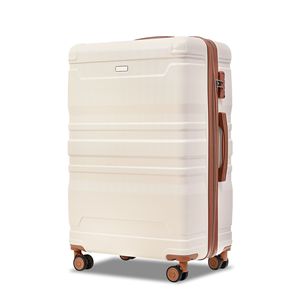 Nuovo modello 3 pezzi espandibile ABS Hardshell set di bagagli resistente 20 ''24'' 28 ''valigia TSA lucchetto Beige marrone Spinner ruote bagaglio - Product Image 2