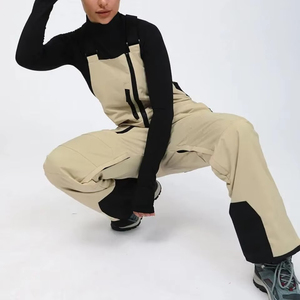 <b>Women</b> Waterproof Ski Bib <b>Overalls</b> Insulated Snowboarding Pants Adjustable Straps Mint Green Synthetic Fleece Lined - Product Image 5