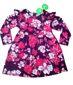 Mangas largas para niñas Niños O-cuello Casual Vestido que combina con todo para primavera Otoño Algodón puro - Product Image 4