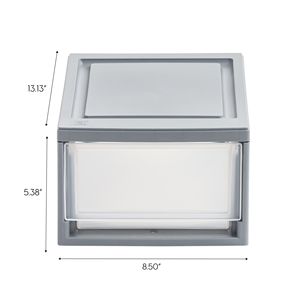 6 Qt Plastic Storage <b>Drawers</b> <b>Under</b> <b>Bed</b> Bins Stackable Modular 5-Pack - Product Image 3
