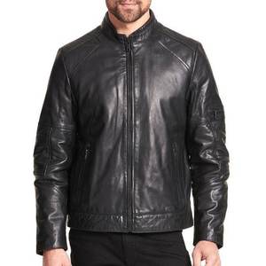Chaqueta Negra Personalizada con Logotipo para Hombre, Chaqueta de Cuero Vintage, Chaqueta Urbana de Alta Calidad, Chaqueta de Invierno Resistente al Viento - Product Image 1