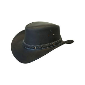 Wide Brim Cowboy <b>Hat</b> with Braided <b>Band</b> Nonwoven Felt Western Style <b>Hat</b> for Men and Women - Product Image 1
