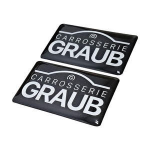 Autocollant en résine 3D en dôme époxy personnalisé avec logo de marque de véhicule, étanche - Product Image 3