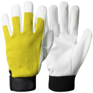Guantes de Trabajo de Cuero de Cabra de Primera Calidad, Protección para Manos de Alta Resistencia, Muñequera Ajustable, Uso General - Product Image 5