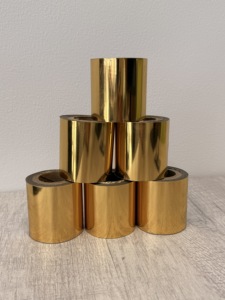 ฟอยล์ปั๊มร้อนพรีเมียมสีทองแบบม้วน ฟิล์มถ่ายโอนความร้อนความเร็วสูง พร้อมผิวมันวาวเมทัลลิก สำหรับบรรจุภัณฑ์หรูหรา - Product Image 2