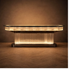 High-Quality Elegant Smooth Daily Usage Round <b>Rechargeable</b> <b>Led</b> <b>Light</b> Center Table - Product Image 1