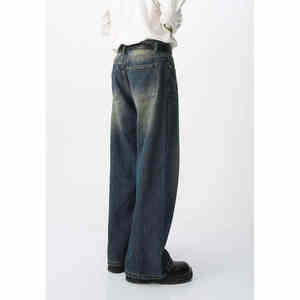 Nuevos Pantalones Vaqueros de Mezclilla para Hombre de Alta Calidad, Corte Holgado Informal, Jeans Oversize de Cintura Alta, Pantalones Rectos Apilados - Product Image 5