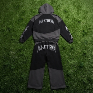 Conjunto Deportivo Personalizado para Mujer, Sudadera con Capucha Oversize en Bloques de Color, Pantalones Deportivos Anchos, Ropa Urbana, OEM, ODM, Venta al Por Mayor - Product Image 6