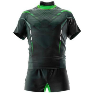 Uniforme de rugby élégant, short imprimé par sublimation, taille élastique, tissu respirant antibactérien, haute qualité, personnalisable à l'avant - Product Image 2