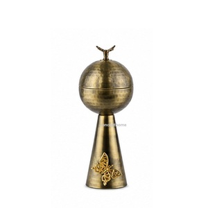 Concept Home Handmade Metal Incense <b>Burner</b> Gold Butterfly Design <b>Silver</b> Finish Long-lasting Aromatic Diffuser for All Seasons - Product Image 3