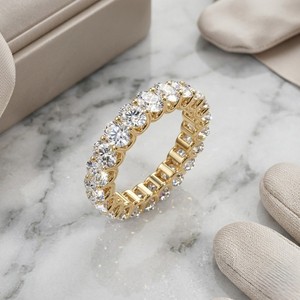 3.15CTW Oval Cut Prong Set Eternity <b>Ring</b> - Product Image 3